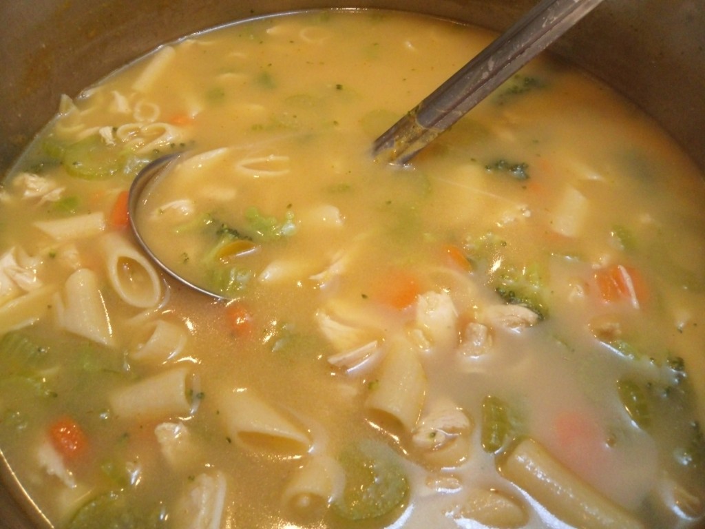 Home made chicken noodle soup