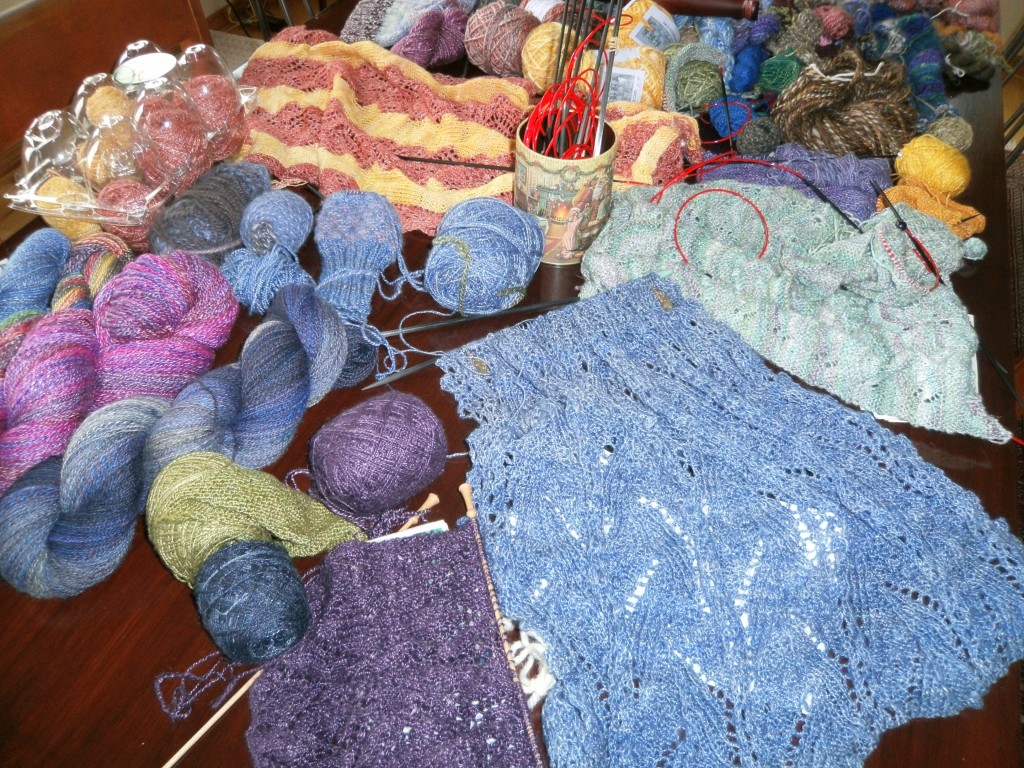 New Hue Handspuns projects and handspun yarn