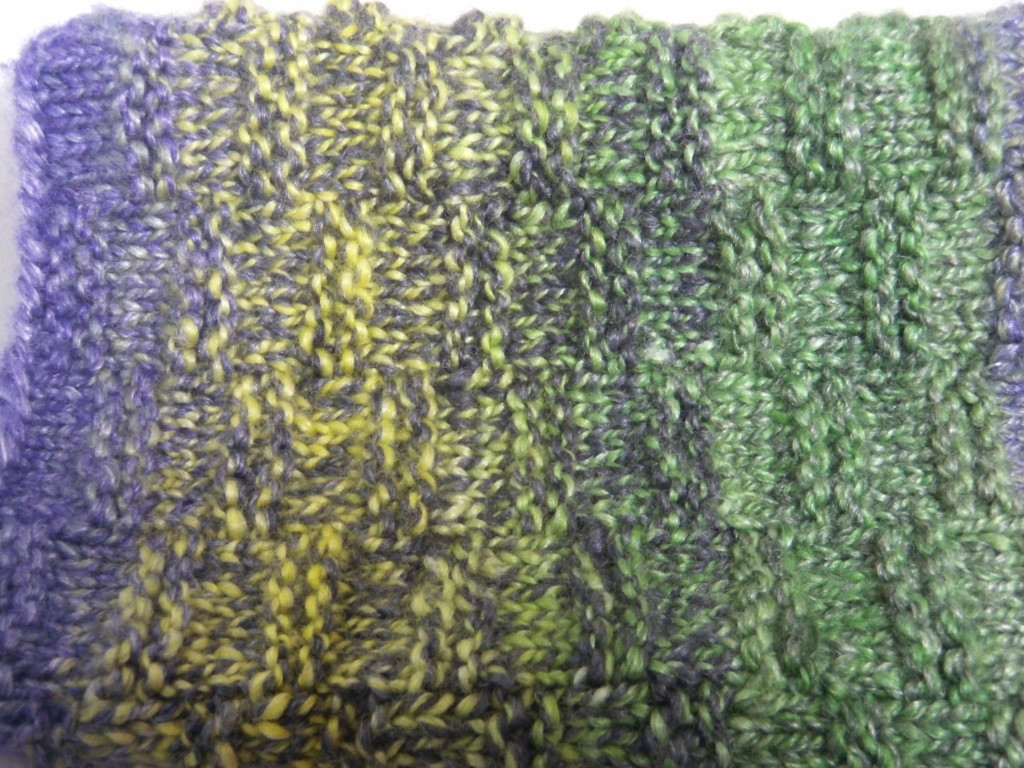 The Green Comet in 2 ply. Dark plied with light.