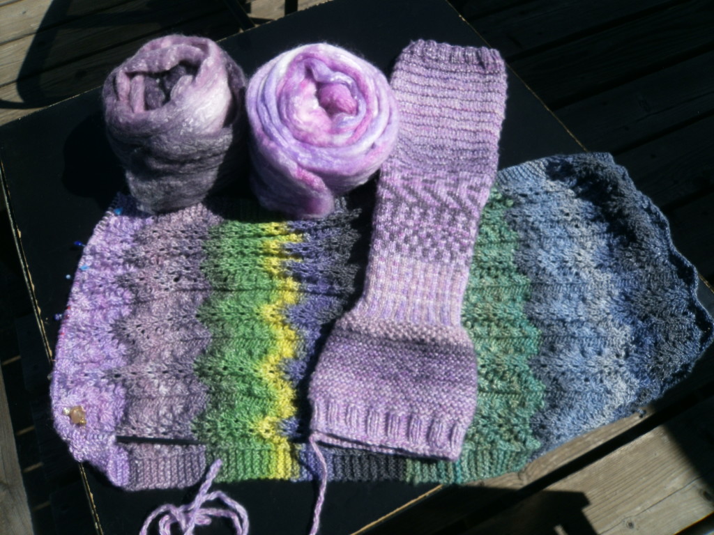 April Purple memories added on to the scarf.